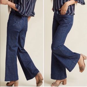 New ModCloth Wrangler High Rise Wide Leg Jeans
